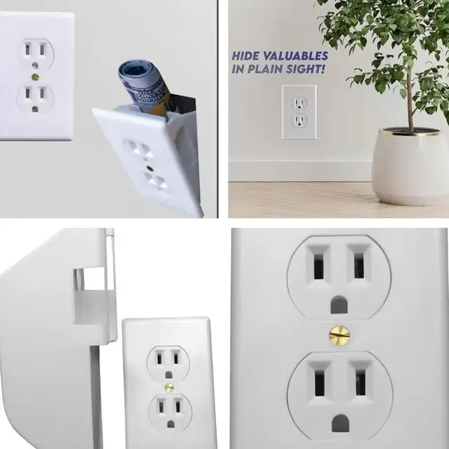 Electrical Outlet Hiding Wall Safe Safe Secure Electrical Outlet With Key Lock Storage Solution Secure Hiding Places Wall Money 5