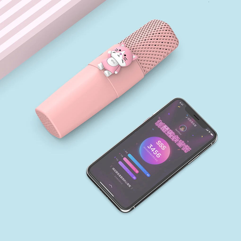 ABS Wireless Microphone Stereo Wide Application 10m Connection Bluetooth Transmission Karaok 600mAh