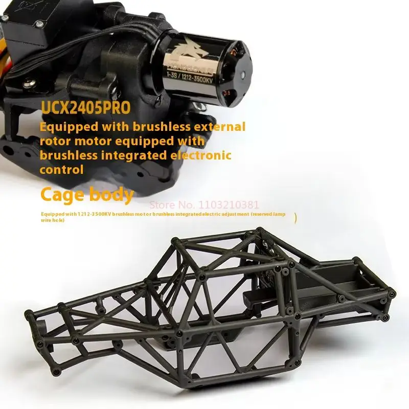 UDIRC UCX24 1/24 RC Crawler Brushless/Brushed Motor 4WS Mini Rock Crawler 3-Speed Transmission RTR RC Car Toys 5