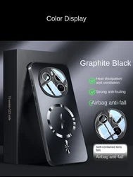 Huawei Honor Magic Series Hard Matte Magnetic Lens Protective Back Cover for Magic 7 Pro (Black)