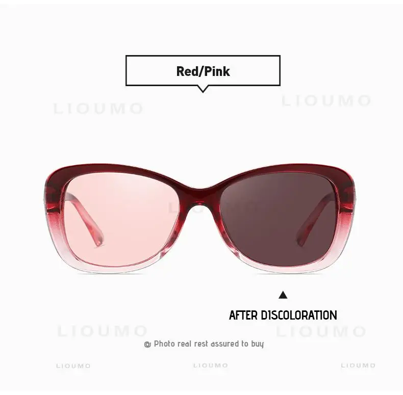 LIOUMO Mode-Sonnenbrille für Damen, Luxusmarke, hochwertige photochrome polarisierte Brille, Damen-Brille mit luxuriösem Kristallrahmen – Detail 15