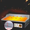 Commercial Electric Grill Skillet Stainless Steel Electric Griddle Grooved & Flat Large Hotplate Teppanyaki Grill 5