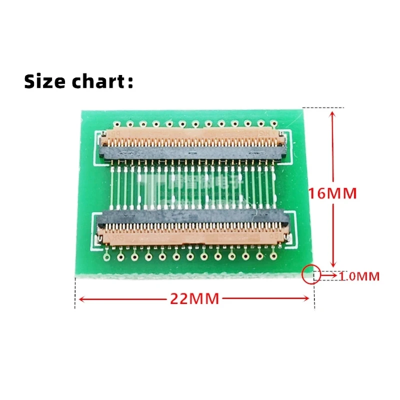 TZW 1PCS FPC FFC Flexible Flat Cable Extension Connection Board 0.3 MM PCB Pitch 25 31 39 45 51 PIN Connector FPC Adapter