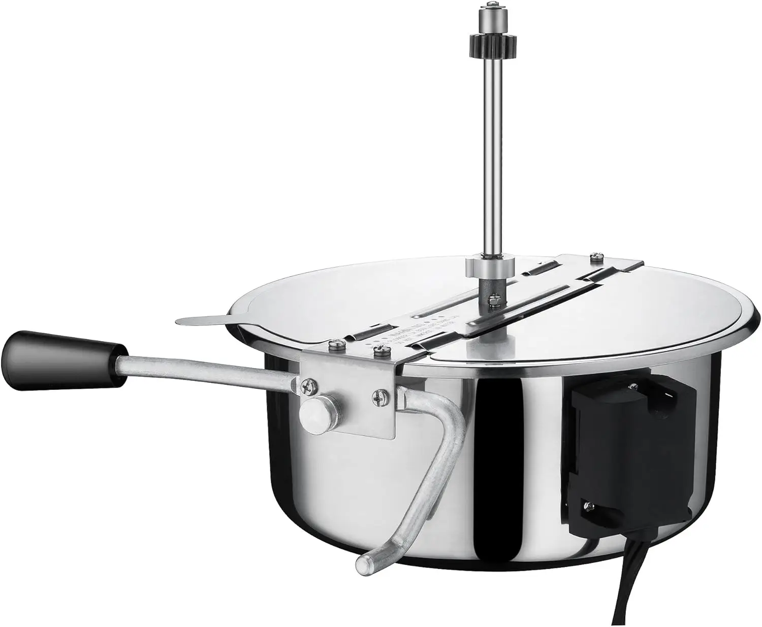 Popcorn Machine 3 Gallon Popper 8oz Kettle Old Maids Drawer Warming Tray Scoop Popcorn Black Nostalgic style