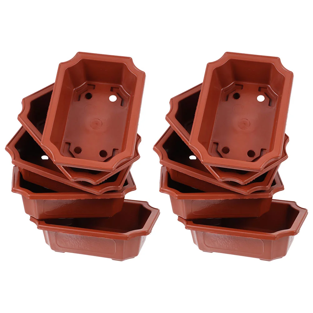 

Rectangular Flower Pots Flowerpot Large Indoor Plant Practical Bonsai Outdoor Planting Red