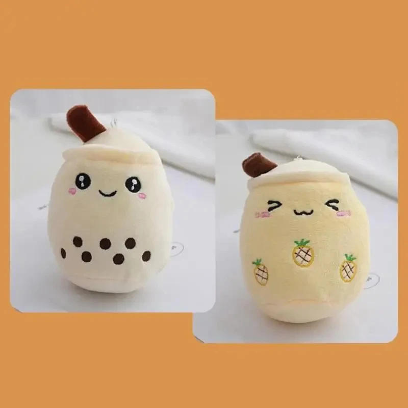 12cm Cute Milk Tea Cup Plush Toys Soft Stuffed Plushies Toys Kawaii Hanging Boba Key Chain Backpack Pendant Toys Gifts for Kids 6