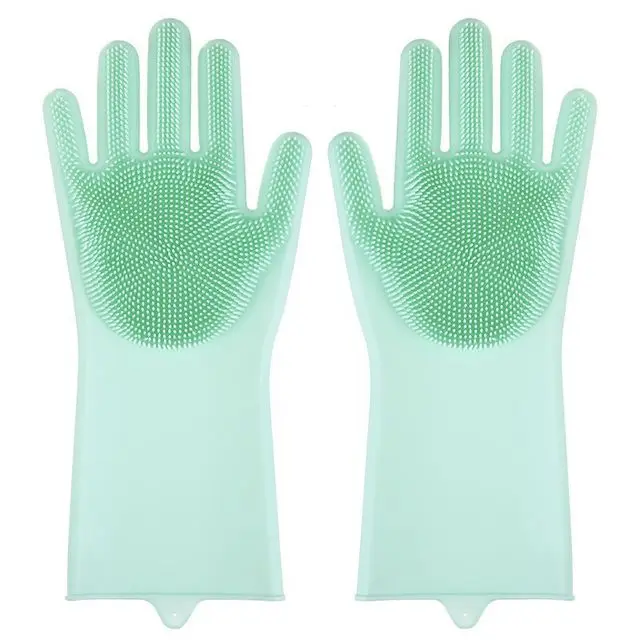 Pet Grooming Cleaning Gloves pet grooming gloves pet hair remover gloves Dog Cat Bathing Shampoo Glove Scrubber Magic Dishwashing Cleanner Sponge Silicon Hair Removal Glove