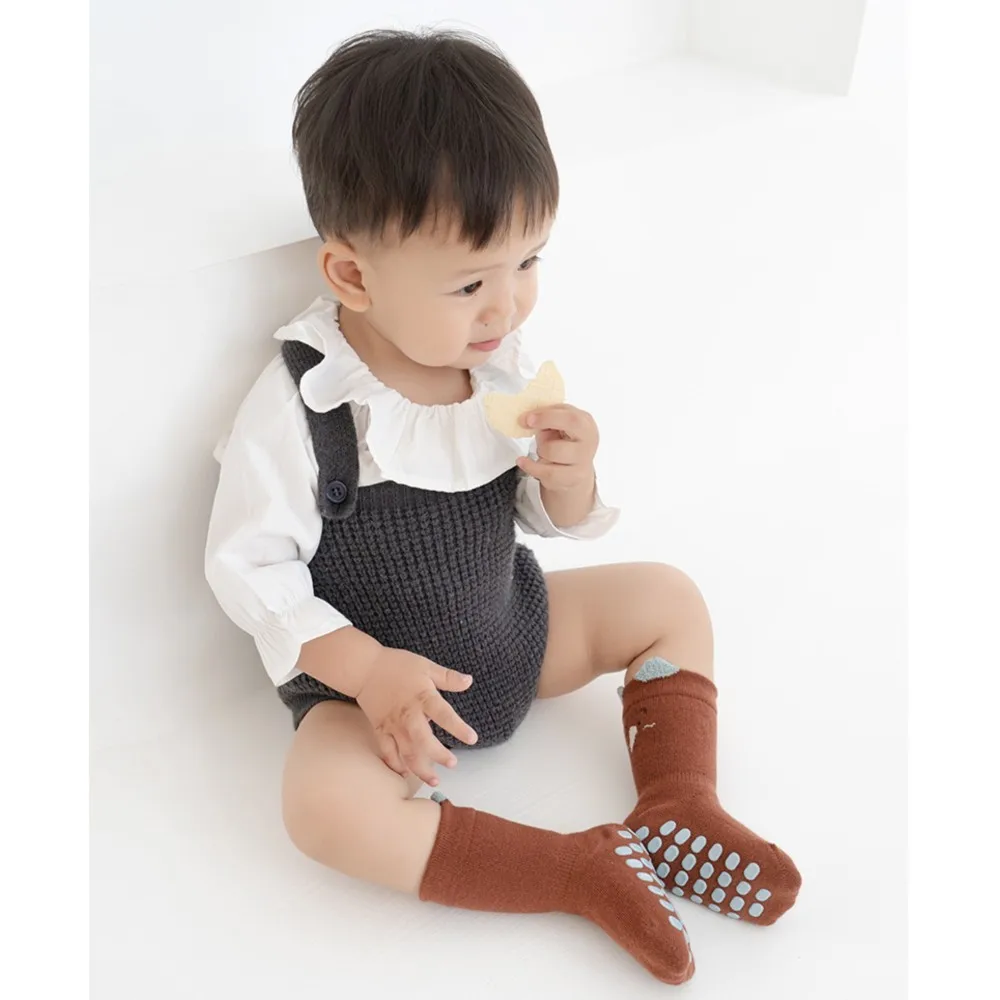 5Pairs Funny Baby Non Slip Floor Sock Cute Infant Girl Cotton Socks Autumn Anti Slip Children's Knee Sock 0-5Years