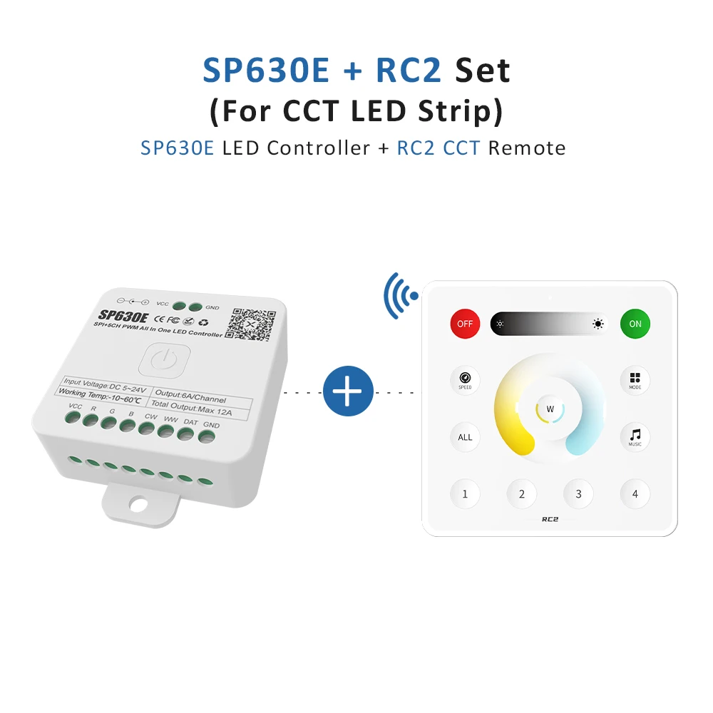 SP630E 12V 24V 5V 12 IN 1 LED コントローラ Bluetooth WS2811
