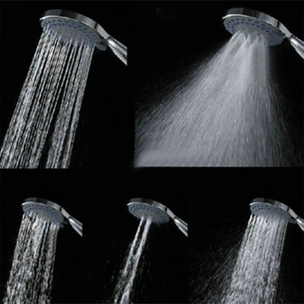 Handheld 5 Mode Shower Head Multi-Function High Pressure Sprayer Bathroom Accessories Water Saving Shower Head Shower Bath Head 6