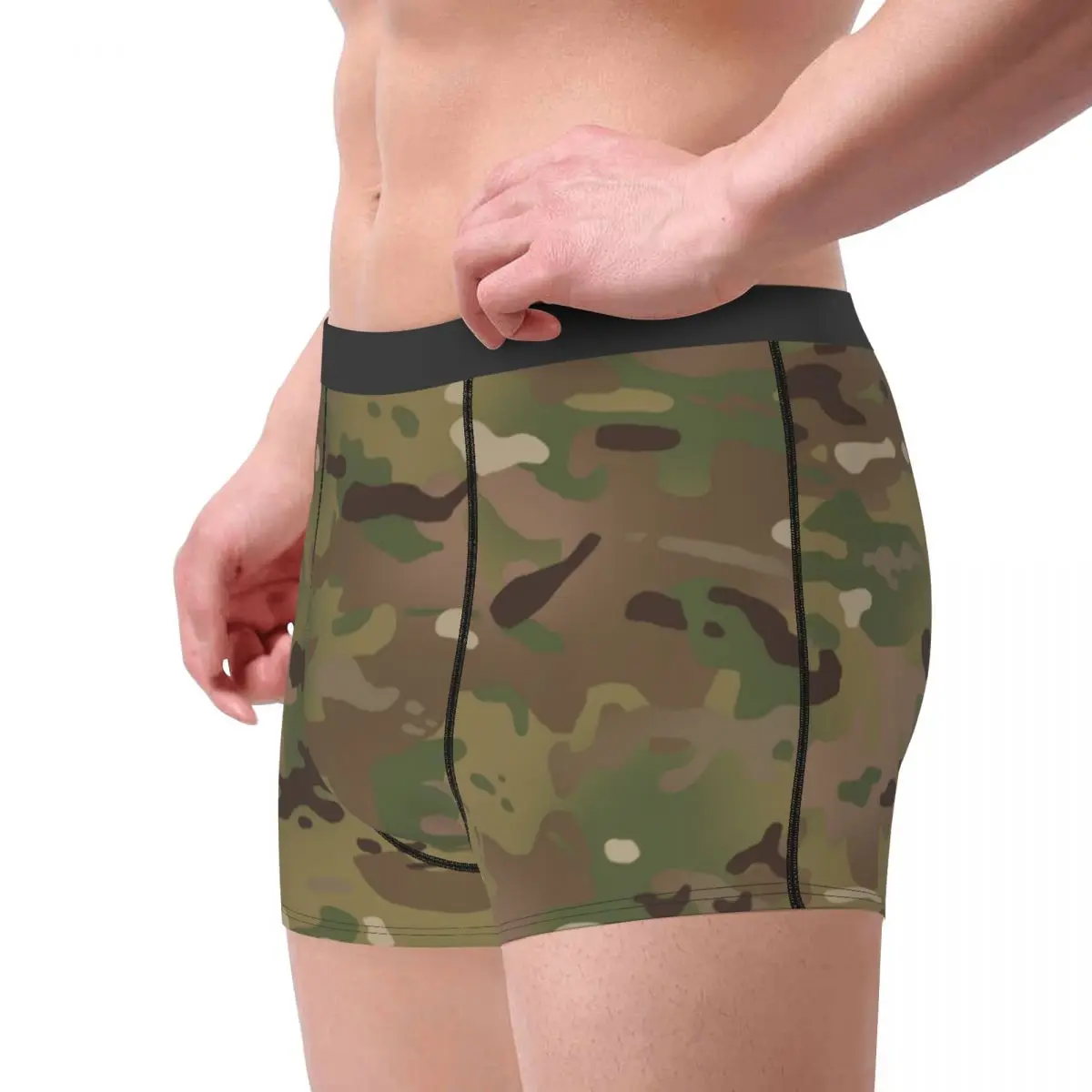 Military Camouflage Pattern Underwear Men Stretch Army Tactical Camo Boxer Briefs Shorts Panties Soft Underpants For Homme 3