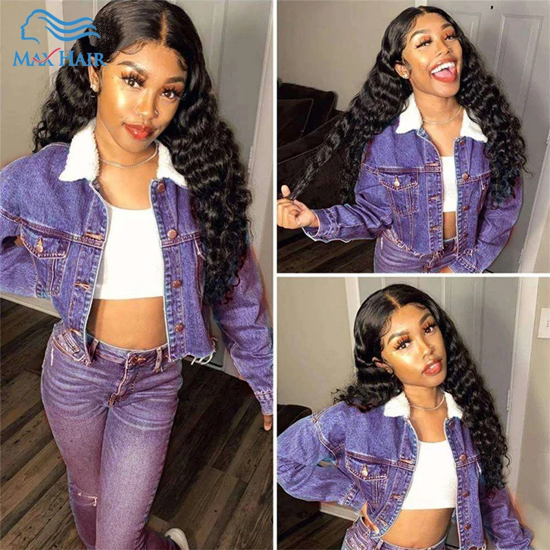 

Парик из человеческих волос на сетке 13x4, волнистые фронтальные вьющиеся парики для черных женщин, 30 дюймов, Hd, влажные и волнистые, свободные, с глубокой волной, фронтальный парик