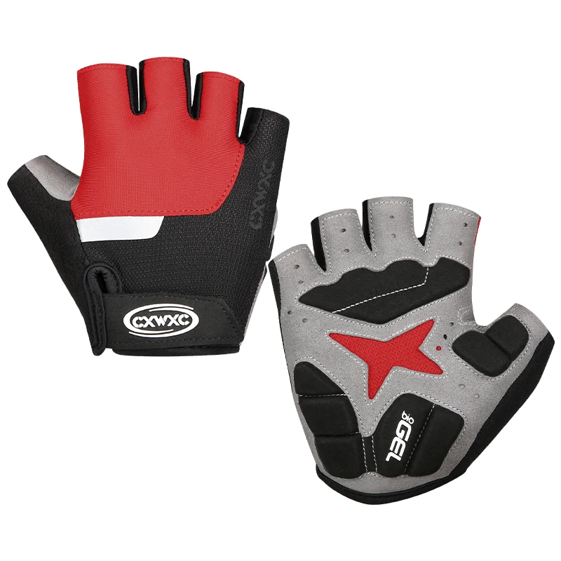 Giyo Anti-Slip Cycling Mittens - Half Finger Racing Gloves for Road and Mountain Biking