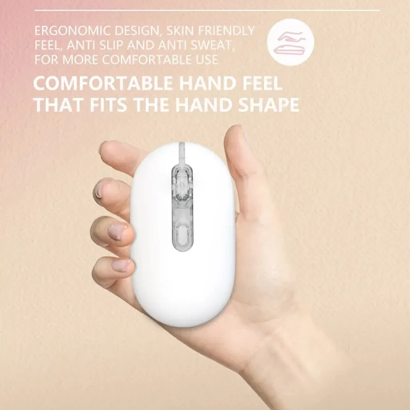 1 PC ITLY Rechargeable Wireless Bluetooth Mouse 2.4G USB Mice For Android Windows Tablet Laptop Notebook PC For IPAD Mobile