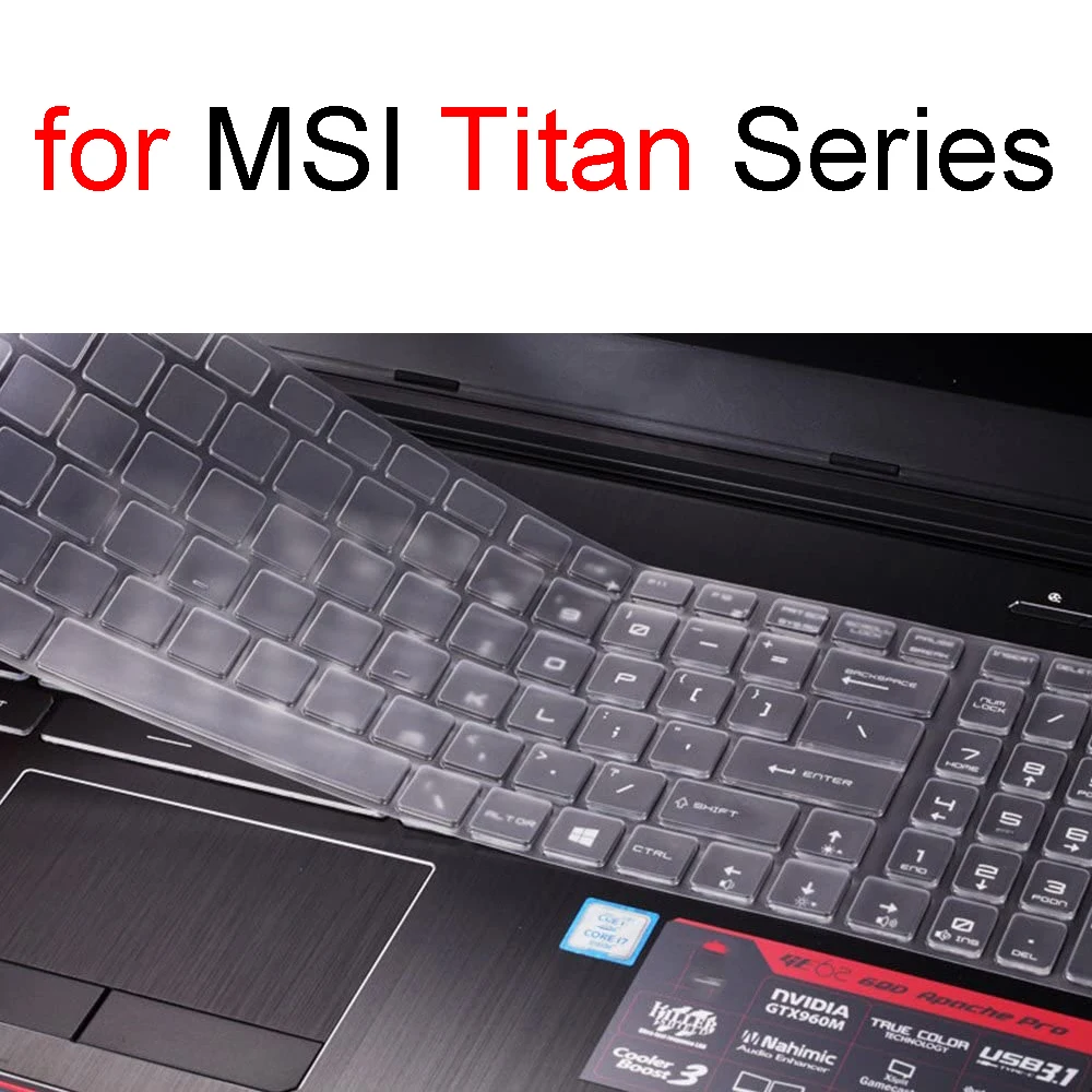 Premium Silicone Keyboard Protector Skin for MSI Titan Series Laptops
