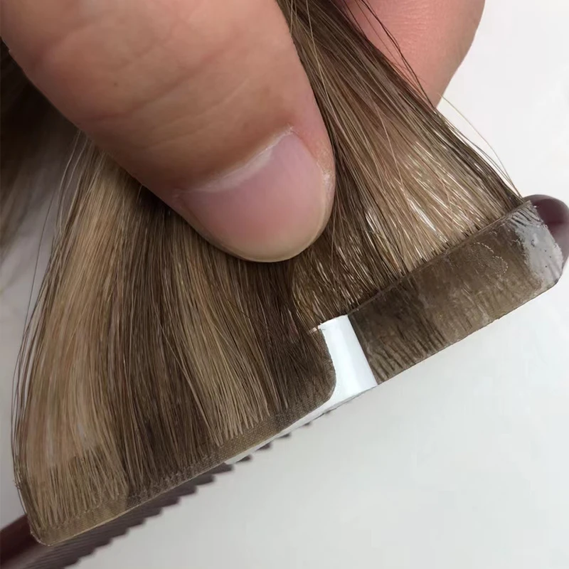 INVISIBLE Tape Straight Tape In Human Hair Extensions PU Skin Weft Remy Double Sided Adhesive Skin Weft Hair Extensions