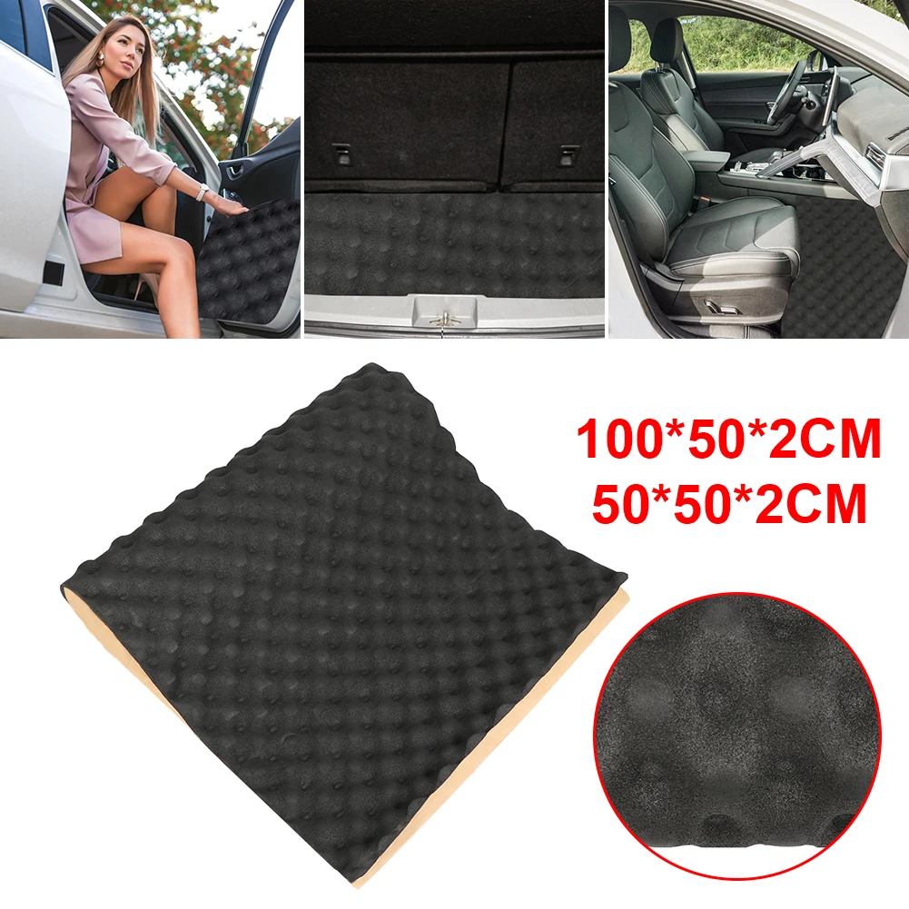 1PCS Car Sound Deadener Mat Heat Insulation Pad Insulation Acoustic Dampening Foam Subwoofer Mat Auto Interior Accessories for mercedes benz gla200 2015 2020 car engine hood sound insulation mat sound deadening mat thermal heat insulation pad