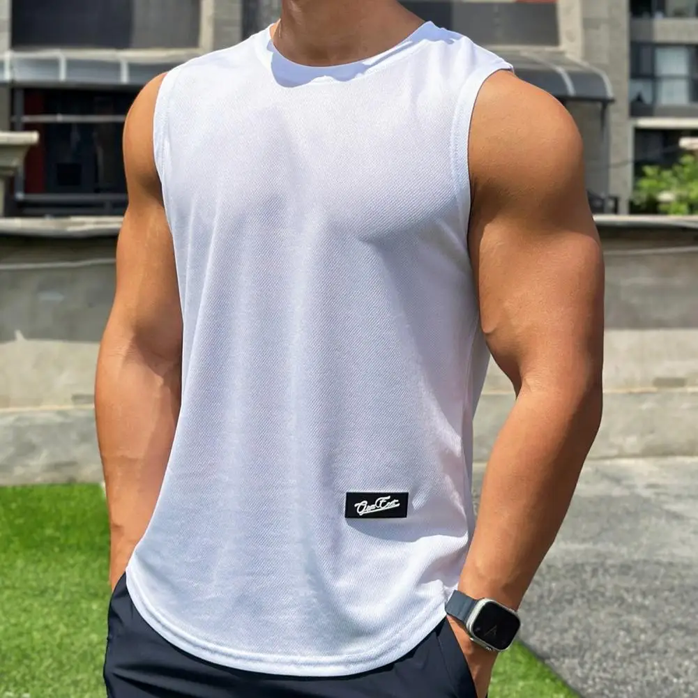 Description Picture 5 of itemMen Letter Print Vest Men Summer Workout Tank Top Men's Summer Sport Vest with O-neck Sleeveless Design Featuring for Outdoor