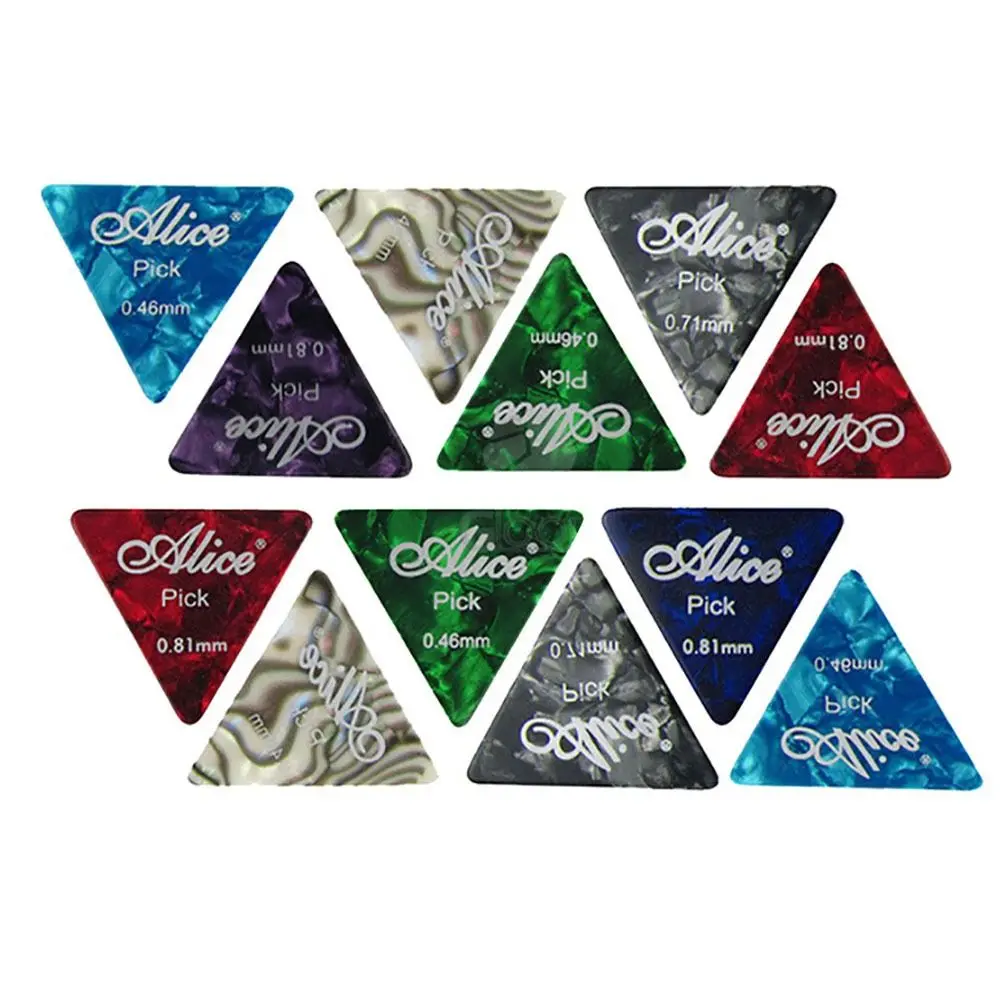 12Pcs High-quality Celluloid Guitar Picks Professional Mixed Thickness Guitar Plectrum Accessories Mediator