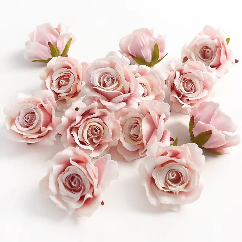 5/10Pcs 6cm Seide Rose Künstliche Blume Kopf Scrapbooking Hause Hochzeit Wand Dekoration Weihnachten DIY Kranz Candy box Kuchen Dekor – Detail 16