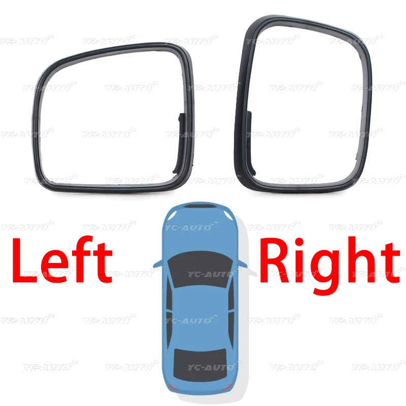 자동차 사이드 윙 후면보기 미러 도어 트림 링 베젤 캡 커버 For Volkswagen Transporter Multivan T5 For VW Caddy 2003-2010 LHD