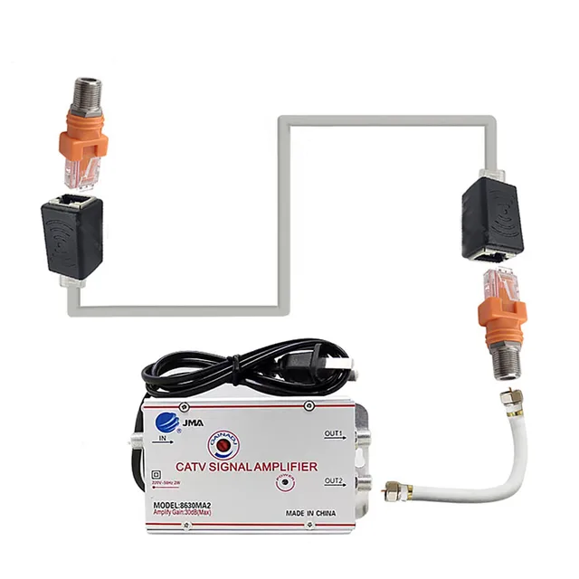 Adaptadores Coaxiales-ethernet CERRXIAN 4PCS Adaptador RF A RJ45