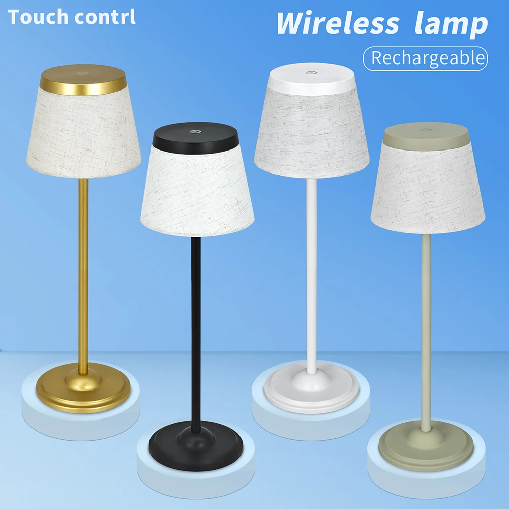 무선 테이블 램프 1800mAh 배터리 작동식 나이트 스탠드 조명 램프 터치 디밍 가능 레스토랑 가정 저녁 식사 주방용