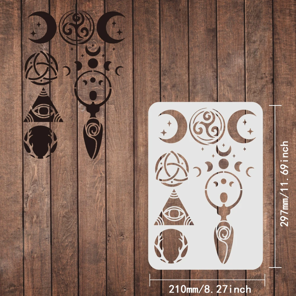 6.3 Inch Metal Celtic Triquetra Knot Stencil Templates Viking Symbol Wicca  Reusable Stencils for Painting on Wood Wall Canvas Furniture Wood Burning  Pyrography Engraving 