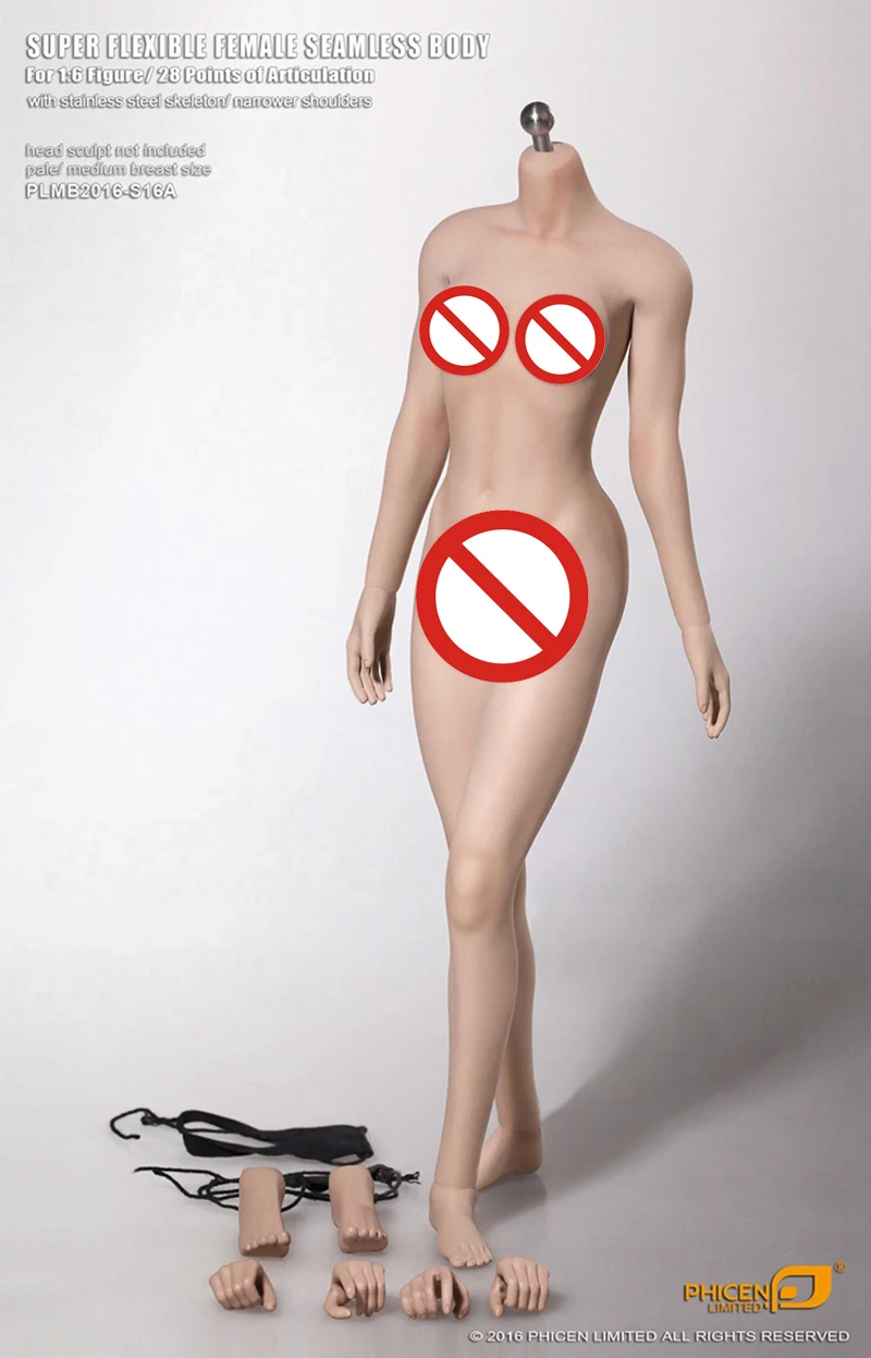 Phicen TBLeague 1/6 S17B Seamless Female Body – Super Flexible 12" Doll With Head Sculpt