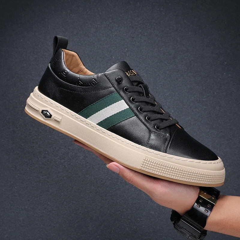 

2023 Spring and Autumn New Trendy Breathable Leather Sneakers Fashion Shoes Casual Versatile Luxury Designer Sneakers