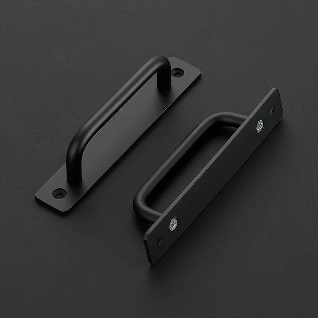 มือจับประตูสีดำ อลูมิเนียมอัลลอยด์ มือจับประตูห้องครัว มือจับประตูระเบียง ห้องนอน สีเงิน สีขาว มือจับเฟอร์นิเจอร์ อุปกรณ์ประตู 1