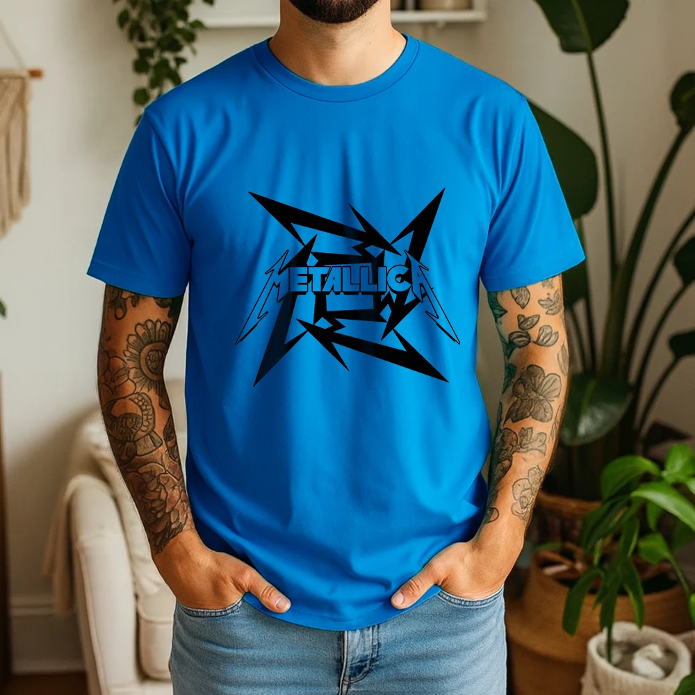 Oversized Breathable Heavy Metal Rock Punk Style 100% Cotton T-Shirt