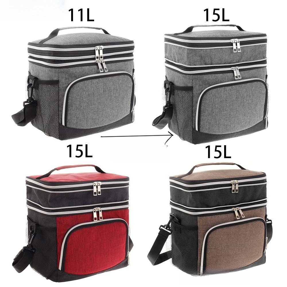 Thickened Insulated Lunch Bag Oxford Fabric Thermal Tote for Outdoor Camping Picnic Portable Cold Storage Meal Bag