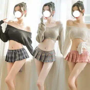 Y2K Ultrashort Japanese Style Jk Plaid Skirts for Women Girls Sexy Low Rise A-line Short Jk Skirts Schoolgirl Pleated Skirts 1