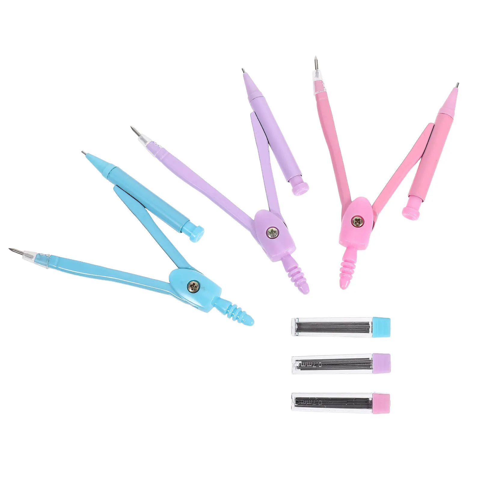 3세트 전문가용 금속 컴퍼스, 부드러운 작동, 간편한 원형 제작 도구, 미술 프로젝트, 기술 제도, 학생용