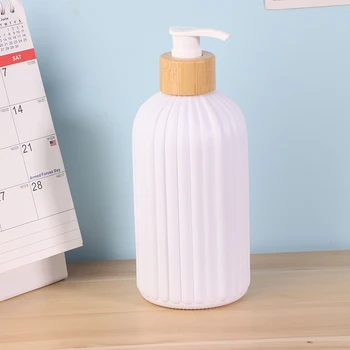 1PCS 500ml เครื่องจ่ายสบู่พร้อมปั๊มรีฟิลแชมพูขวดเปล่าห้องครัวห้องน้ํามือ Body Wash โลชั่นคอนเทนเนอร์ 8