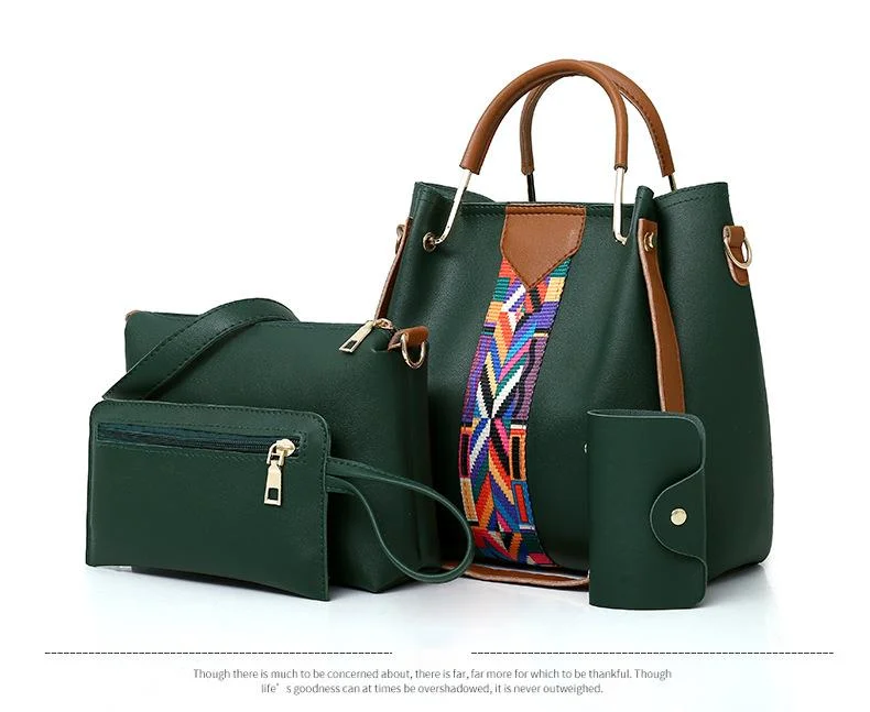 Set borse donna 4 pezzi borsa a tracolla e a secchiello_voghion.com