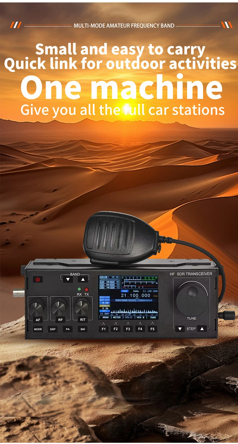 RS918 SDR shortwave radio station 15W CB Radio 27MHz FM CW SSB Transceiver 2MHZ-