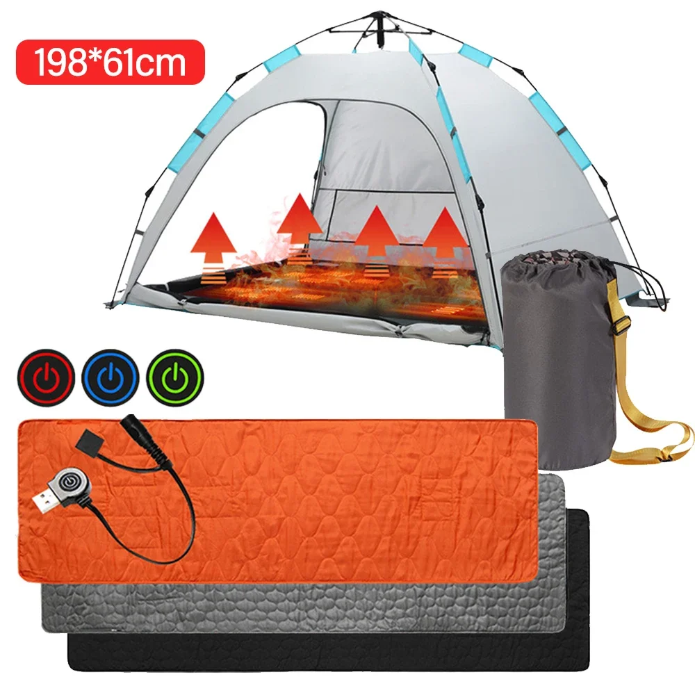 USB Electric Heating Sleeping Mat Adjustable Temperature Heated