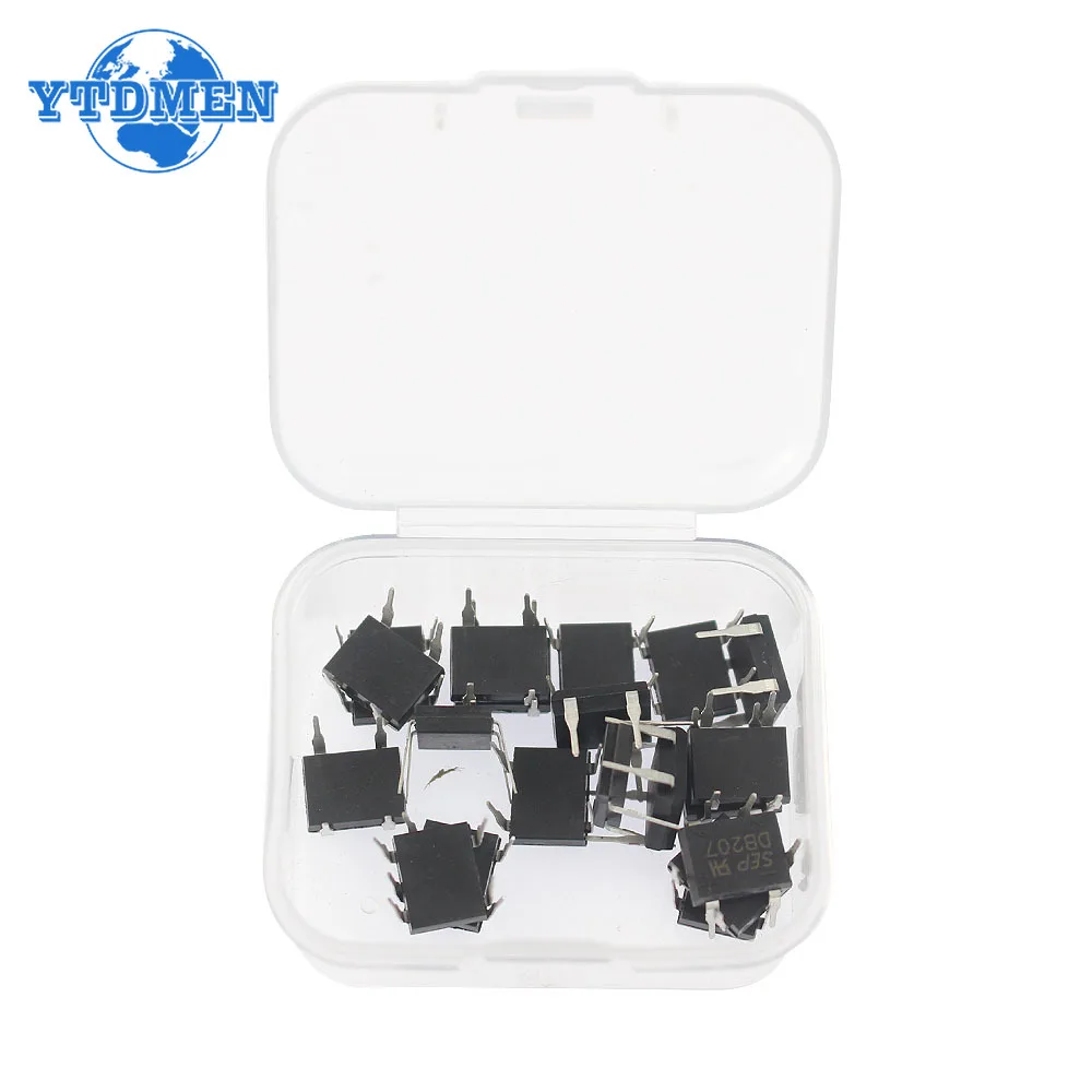 DB207 DB107 Bridge Rectifier 10/20PCS DIP4 1000V 2A 1A Power Diode Rectifiers Electronic Components IC Kit with Box diode bridge rectifier,rectifier diodes,electrical rectifier diodes,electrical diodes