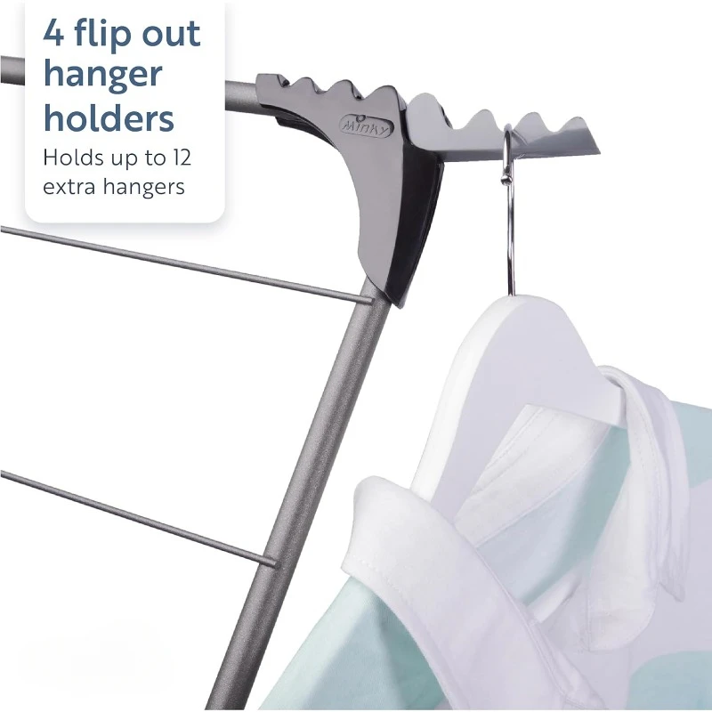 Premium SureGrip 3 Tier Indoor and Outdoor Clothes Drying Rack, Lightly Textured Non Slip Rungs, 69 Ft 5