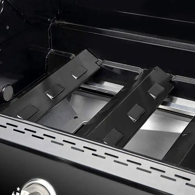 Rozsdamentes Acél 4Db Grill Hőpajzs Sátrak Cserealklemez Pajzs Illeszkedik A Charbroil Bbq Szerszámhoz Égő Kiegészítőkhöz - Image 3