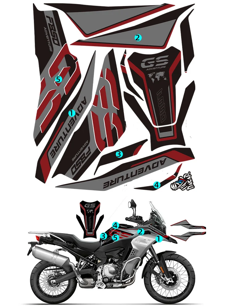 BMW F850 GS F850GS   ̲    ũ е,   ׸ ȣ Į ƼĿ е