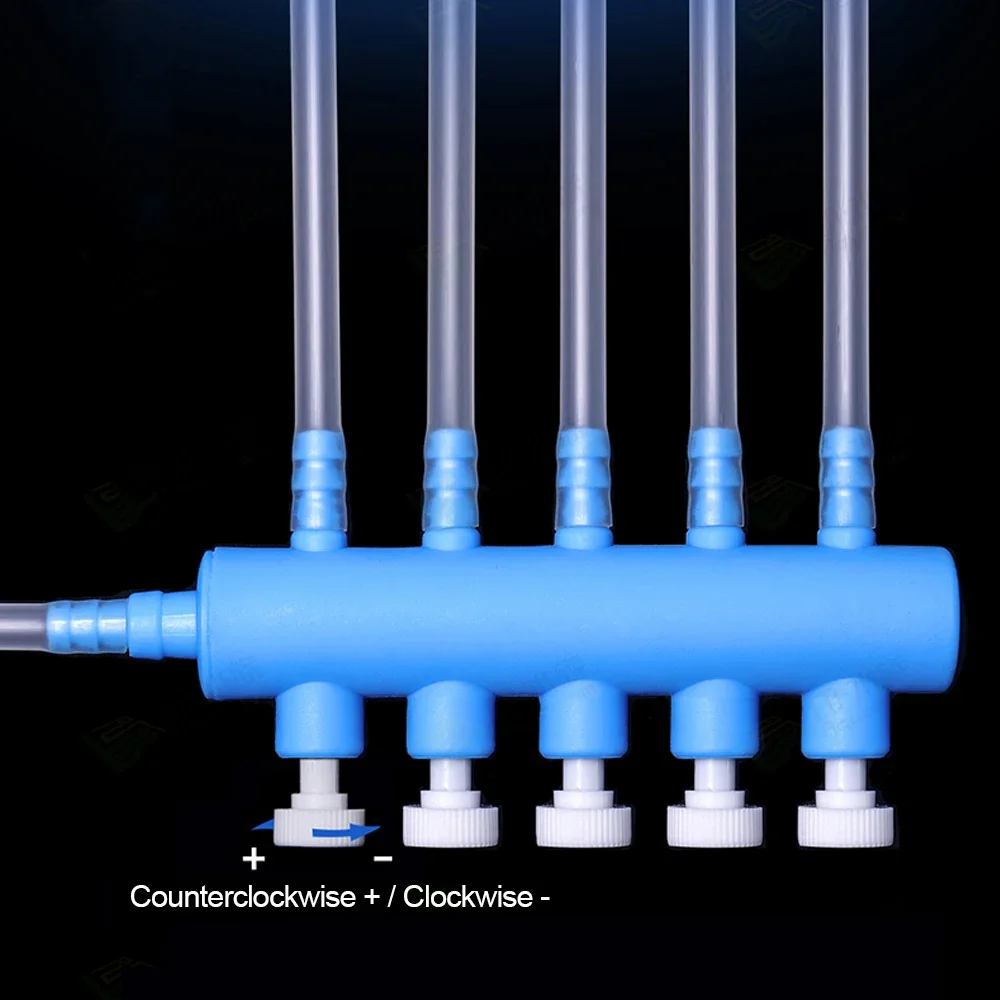 รูปสินค้า ปฏิบัติ Aquarium Air PUMP Flow Control วาล์วจําหน่ายท่อ Splitter ถังปลาปั๊มอุปกรณ์เสริมหลอดออกซิเจนท่อแยก-Flow