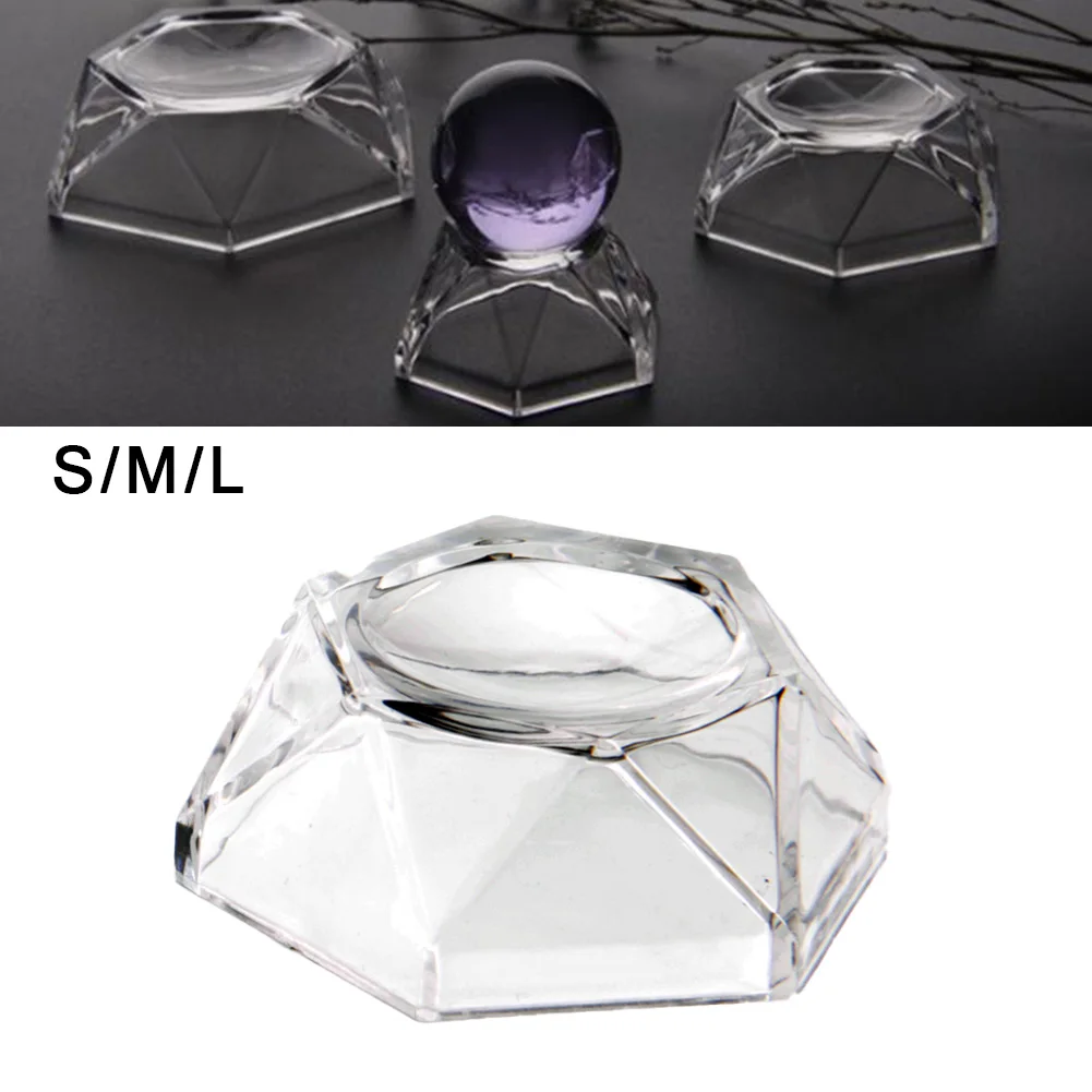 acrylic display stand display stand crystal display stand Acrylic Ball Display Base Stand Hexagon Shape Sphere Stone Support Figurine Holder Home Decor Desktop Ornaments