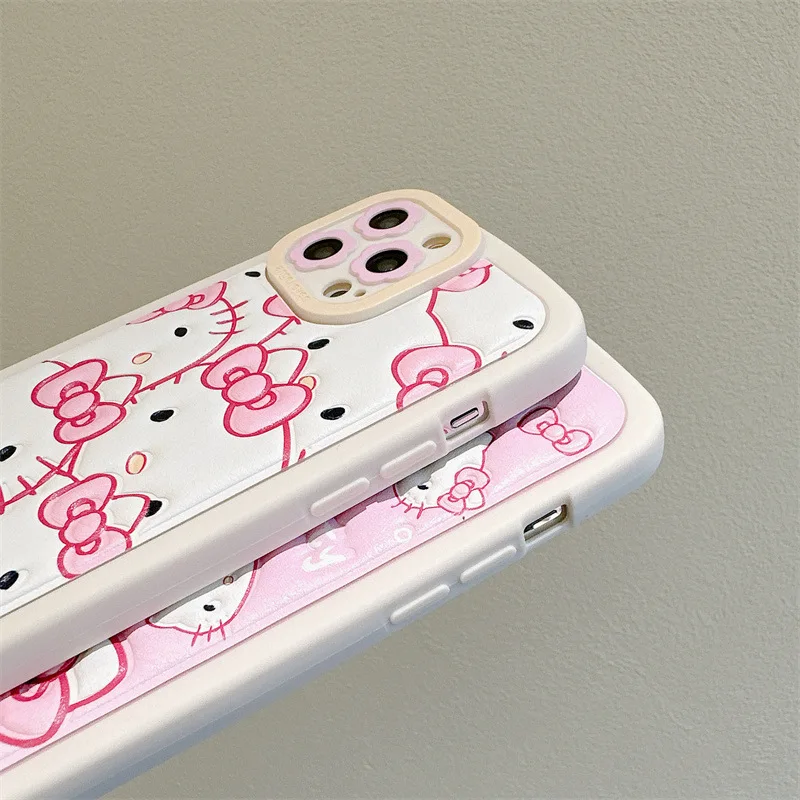ハローキティ 携帯電話カバー ピンク Samsung Galaxy z用ピンクのSanrioハローキティ携帯電話ケース