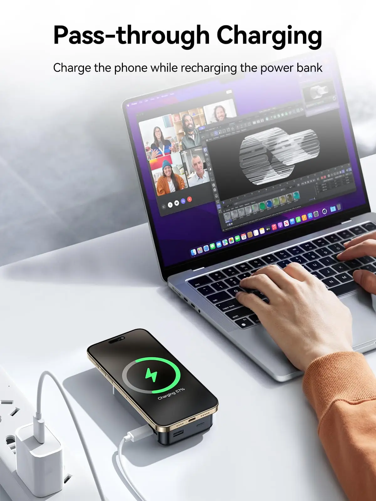 NEWDERY 20000mAh Magnetic Power Bank PD 20W Wireless Fast Charging for iPhone 15/14/13/12/Pro Max/Pro/Plus/Mini/ AirPods 3/2/Pro 4