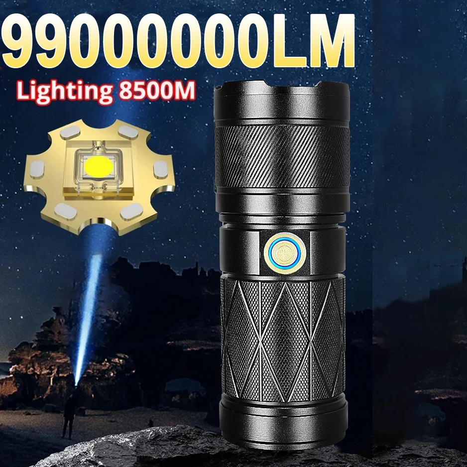 aliexpress rechargeable flashlight 365nm UV (Pro) this elegant black light flashlight supports up to 80 minutes of continuous use 99000000LM Power Flashlights 8500M LED