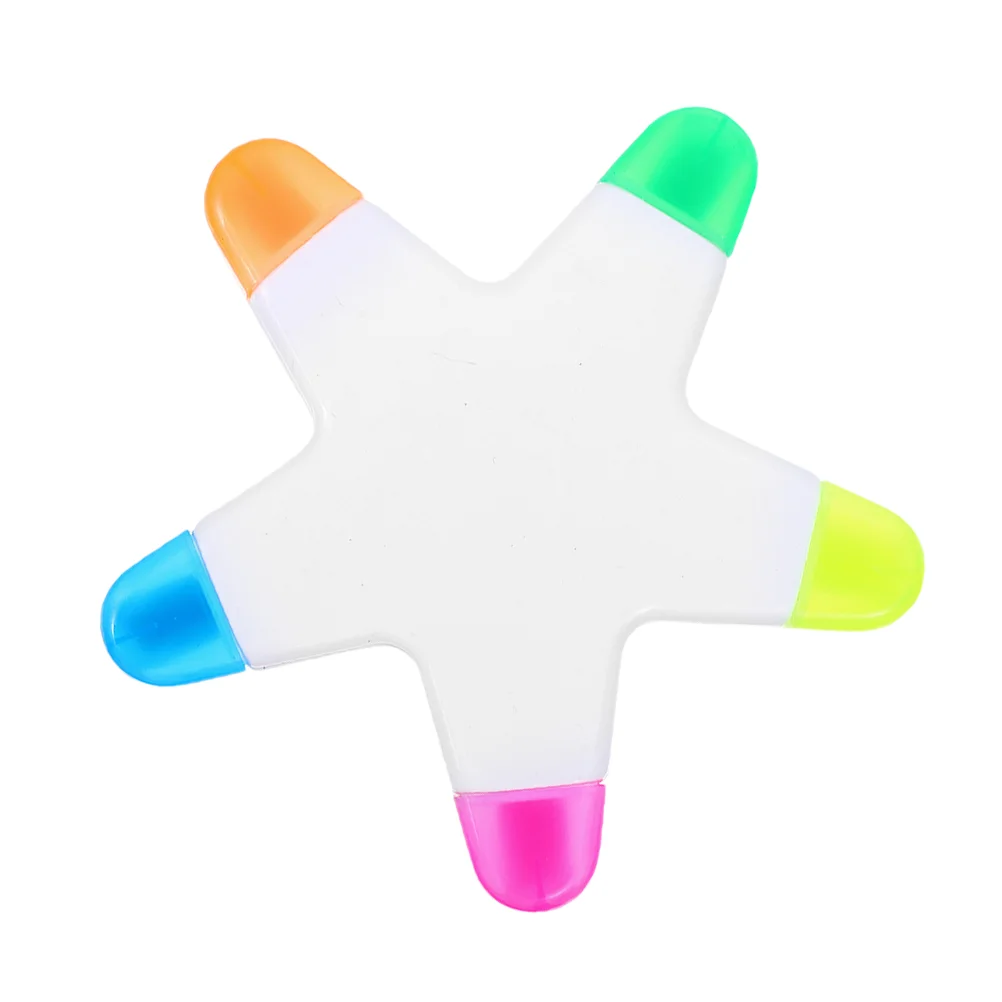 

Five-pointed Star Highlighter Note Marking Pen Bulk Adorable Small Colorful Marker Highlighters Bookmarks