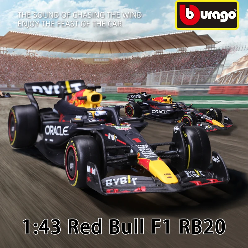 HTLNUZD 1/43 Scale Red Bull RB20 #11 Formula 1 Alloy Model Car - Die-Cast Collection With Driver Figure & Dust Cover - View #6